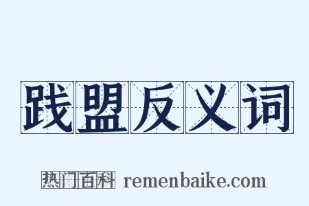 践盟反义词是什么意思的图片